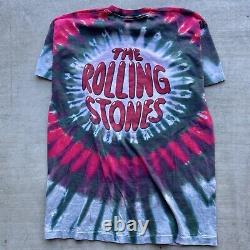 Vintage 90's The Rolling Stones T-Shirt Adult X-Large Tie Dye Rock Band Tongue