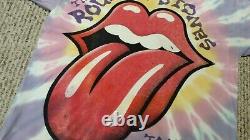 Vintage 90s 1997 Rolling Stones L Bridges to Babylon Tie Dye Band Shirt Beatles