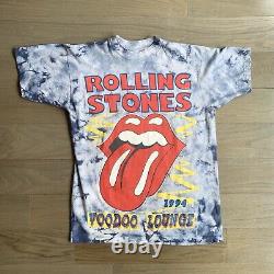 Vintage 90s'94 Rolling Stones Voodoo Lounge World Tour T Shirt Tie Dye L Rare