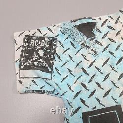 Vintage 90s Rolling Stones AC/DC Tour Shirt Size XL Band Rock AOP