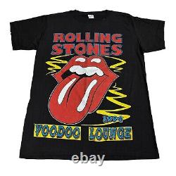 Vintage 90s Rolling Stones Shirt L Voodoo Lounge 1994 World Tour Double Sided