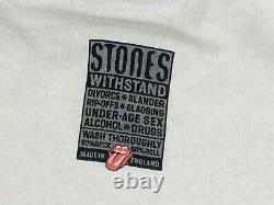 Vintage 90s Rolling Stones T-Shirt White XL Voodoo Lounge Tour Single Stitch