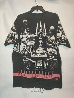 Vintage 90s Rolling Stones Voodoo Lounge Concert T-Shirt All Over Print 1994