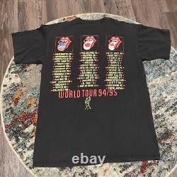 Vintage 90s Rolling Stones Voodoo Lounge Single Stitch Tour Shirt Large Brockum
