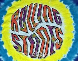 Vintage 90s The Rolling Stones Tongue Tie Dye T-Shirt 2XL Liquid Blue 2002 XXL