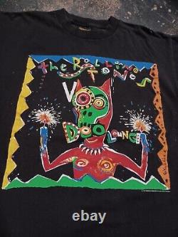 Vintage 90s The Rolling Stones Voodoo Lounge L Black 1995 World Tour Rock Shirt