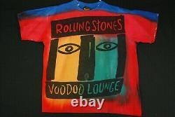Vintage 90s The Rolling Stones Voodoo Lounge T Shirt Tie Dye T Shirt Mens XL