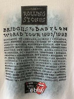 Vintage ANVIL Rolling Stones Bridges To Babylon Tour TShirt 1997 XL Grunge Indie