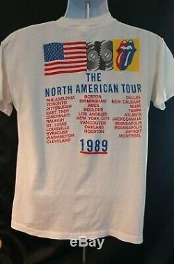 Vintage Authentic Rolling Stones 1989 Steel Wheels Tour Concert T Shirt