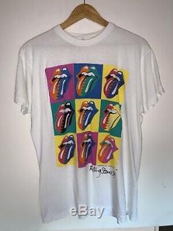 Vintage Authentic Rolling Stones 1989 Steel Wheels Tour Concert T Shirt Sz XL