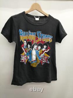 Vintage Blk Duplex Printing Cotton Rolling Stones'78 Tour