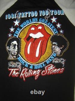 Vintage Concert T-Shirt THE ROLLING STONES 81 TATTOO YOU NEVER WORN NEVER WASHED