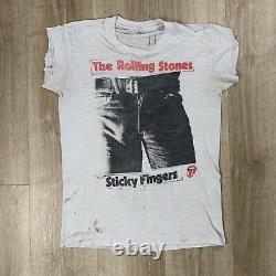 Vintage DISTRESSED 1989 Original The Rolling Stones Sticky Fingers T Shirt S/M