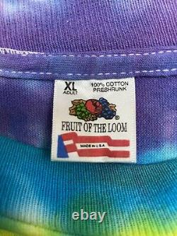 Vintage Fruit Of The Loom Rolling Stones Tour Tie Dye T-Shirt US Men's Size XL