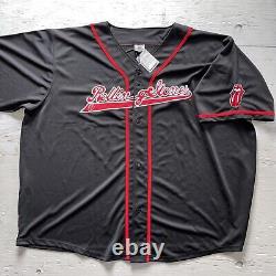 Vintage New With Tags Liquid Blue Rolling Stones Tongue Baseball Jersey Size 6XL