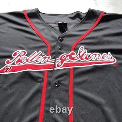Vintage New With Tags Liquid Blue Rolling Stones Tongue Baseball Jersey Size 6XL