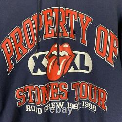 Vintage Property of Rolling Stones Tour Hoodie 1997-1998 Size XL Tongue Crew