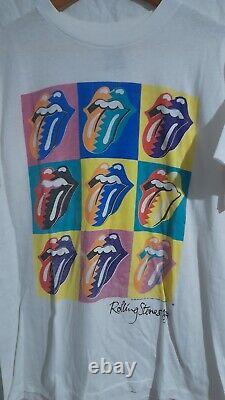 Vintage ROLLING STONES 1989 North America Tour T shirt Size L USA Made