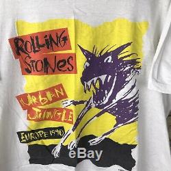 Vintage ROLLING STONES 1990 Urban Jungle European Tour Men's T-Shirt size L