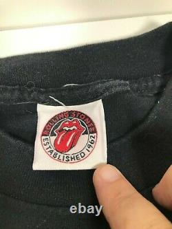 Vintage ROLLING STONES 1997 TOUR SHIRT XL LONG SLEEVE RARE EMBROIDERED LOGO