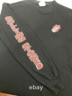 Vintage ROLLING STONES 1997 TOUR SHIRT XL LONG SLEEVE RARE EMBROIDERED LOGO