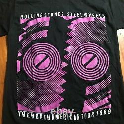 Vintage ROLLING STONES The North American Tour 1989 T-SHIRT, Deadstock, Size M MED