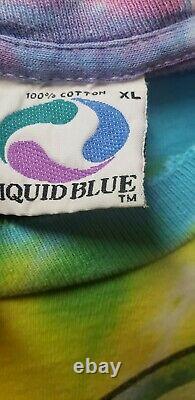 Vintage Rare Liquid Blue The Rolling Stones Colorful Tie Dye T-Shirt XL 1994 USA