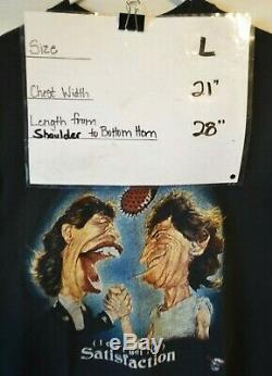 Vintage Rock & Death Men's Size Large Rolling Stones Satisfaction TShirt Rare