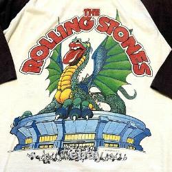 Vintage Rolling Stones 1981 80s Tour Raglan T-Shirt Vtg Large L Band Metal Rock