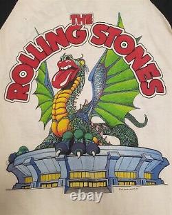 Vintage Rolling Stones 1981 LA Coliseum Concert Tee LARGE