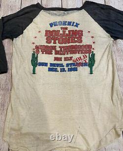 Vintage Rolling Stones 1981 Tour T-Shirt XL Phoenix AZ Band Raglan Single Stitch
