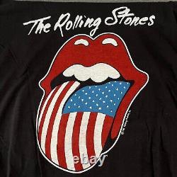 Vintage Rolling Stones 1981 Tour Tee Shirt Band Deadstock Condition Screen Stars