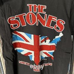 Vintage Rolling Stones 1981 Tour Tee Shirt Band Deadstock Condition Screen Stars