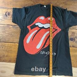 Vintage Rolling Stones 1989 89 Lips Tongue North American Tour Band T-shirt XL
