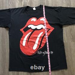Vintage Rolling Stones 1989 North American Tour Concert T Shirt XL 80's Rock Lip