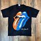 Vintage Rolling Stones 1989 T-shirt Size Xl North American Tour Black Paper Thin