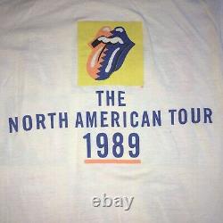 Vintage Rolling Stones 1989 The North American Tour Concert T Shirt L USA