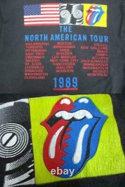 Vintage Rolling Stones 1989 Tour T-Shirt Made In Usa The North American 24643