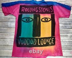 Vintage Rolling Stones 1994 VooDoo Lounge Tie Dye T Shirt Mens XL Single Stitch