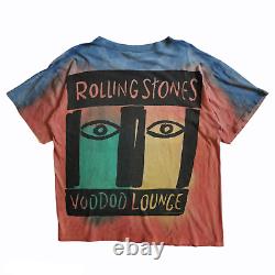 Vintage Rolling Stones 1994 Voodoo Lounge Tour 90s Tie Dye Brockum T-shirt XL
