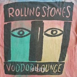 Vintage Rolling Stones 1994 Voodoo Lounge Tour 90s Tie Dye Brockum T-shirt XL