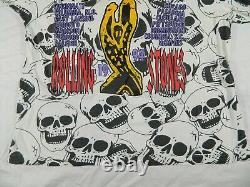Vintage Rolling Stones 1994 Voodoo Lounge US Tour Shirt XXL All Over Print Skull