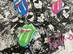 Vintage Rolling Stones 89 Tour Double-Sided T-Shirt 3XL 2XL 80s Brockum