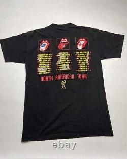 Vintage Rolling Stones 94/95 North American Tour Black T Shirt Size L Brockum