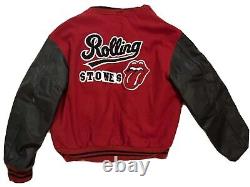 Vintage Rolling Stones 97/98 Bridges To Babylon Tour Bomber Varsity Jacket SizeL