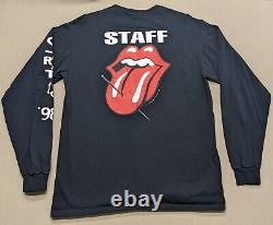 Vintage Rolling Stones Bridges To Babylon 1998 Sprint Tour Staff Long Sleeve XL