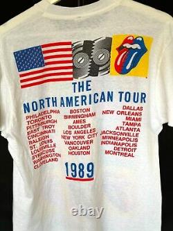 Vintage Rolling Stones Concert Tshirt 1989 Large Fruit of the Loom USA Made