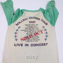Vintage Rolling Stones Dragon T Shirt Raglan 80s Size Med
