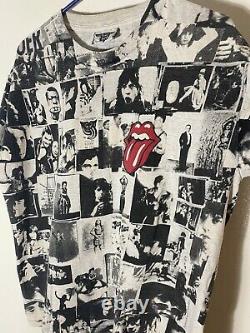 Vintage Rolling Stones Exile On Main St. All Over Shirt Lee Sports Large
