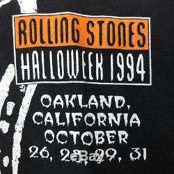 Vintage Rolling Stones Halloweek 1994 Oakland Halloween 90s Brockum T Shirt XL